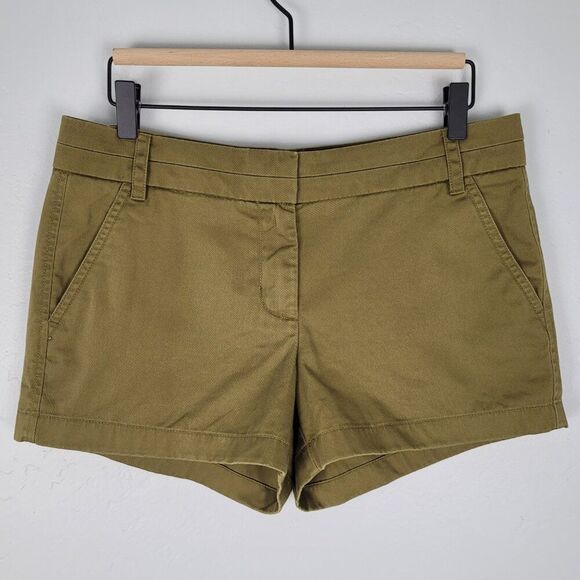 J. Crew Chino Shorts 3" Inseam Olive Green Size 6 - Picture 1 of 10